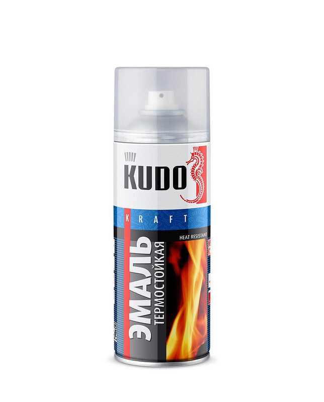 KUDO-5003 Эмаль термостойкая белая 520мл