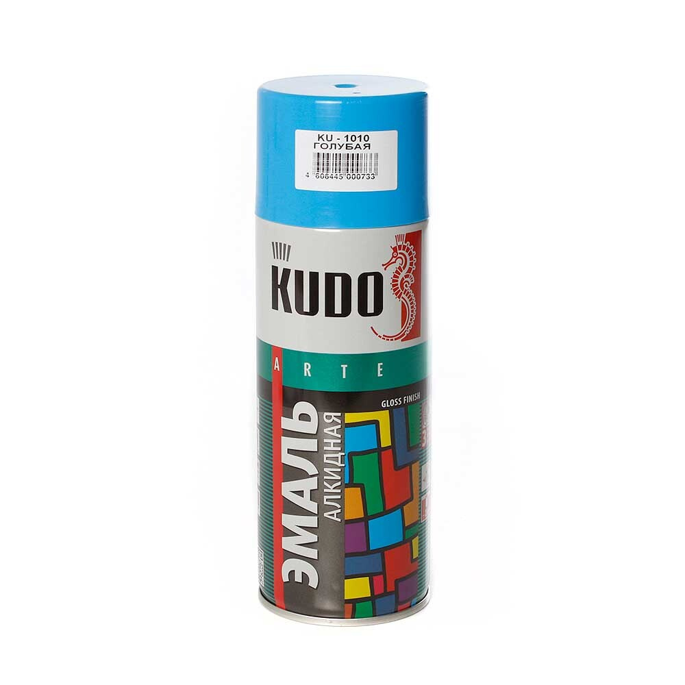 KUDO-1010 Эмаль голубая 520мл алкидная RAL5012
