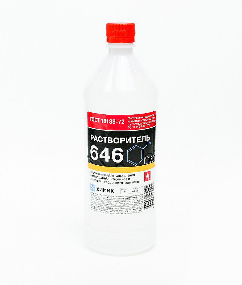Растворитель 646 1.0л пэт-бутылка