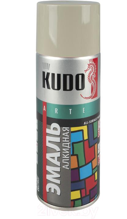 KUDO-1017 Эмаль св-серая 520мл алкидная RAL7035