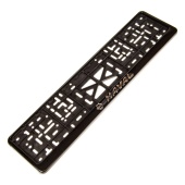 Рамка номерного знака с защелкой черная/серебро СТД HAVAL рельеф